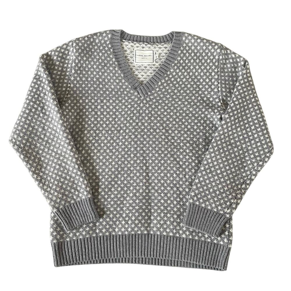 Long Wharf Supply CO Osterville SeaWell V-Neck Sweater Size XL Nautical Preppy